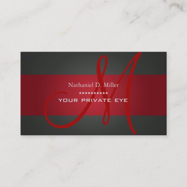 Customiser ce carte de visite de monogramme (Devant)