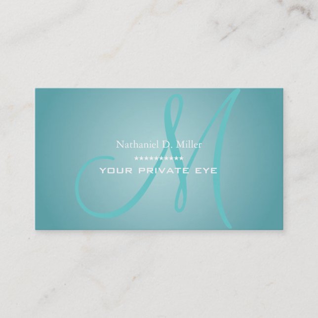 Customiser ce carte de visite de monogramme (Devant)