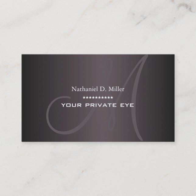 Customiser ce carte de visite monogramme (Devant)