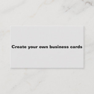 Customiser vos propres cartes de visite