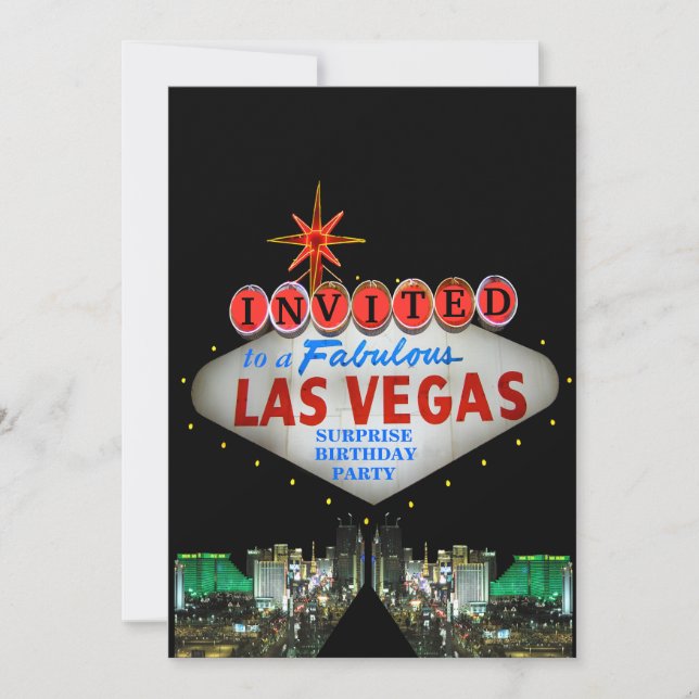 Customisez vos propres invitations à Las Vegas (Devant)