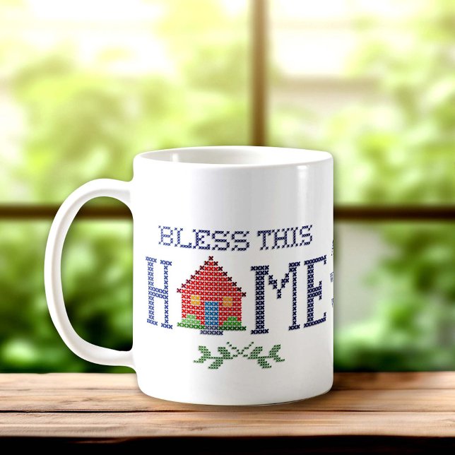 Customisez votre Mug (Start your day with a cup full of blessings with our "Bless This Home" coffee mug.)
