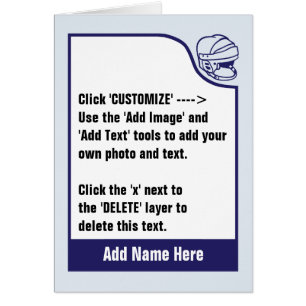 Customisez votre propre carte de commerce de hocke