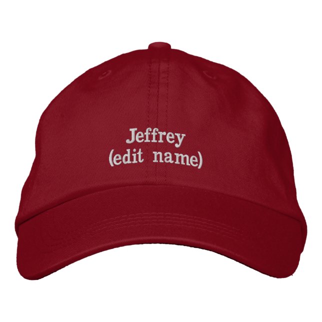 Customisez votre propre nom de casquette (Devant)