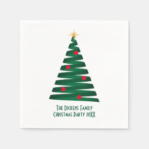 Customiz"Mod" Graphic Christmas Tree Paper Napkins