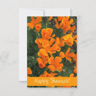Customizabe Card with Orange Flowers