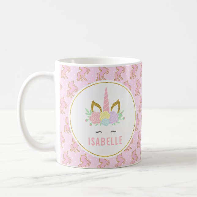 Customizabele Unicorn Hot Chocolate Mug for Kids (Left)