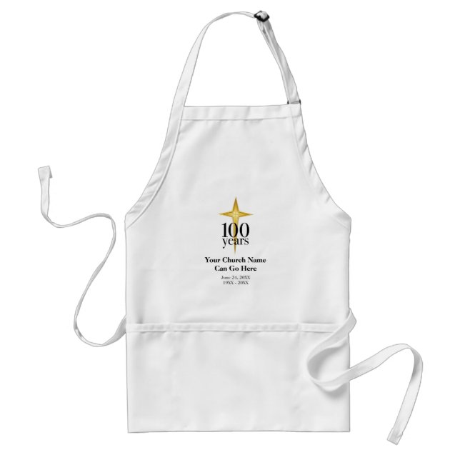 Customizable 100 Year Church Anniversary Standard Apron (Front)