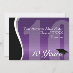 Customizable 10 Year Class Reunion Invitation