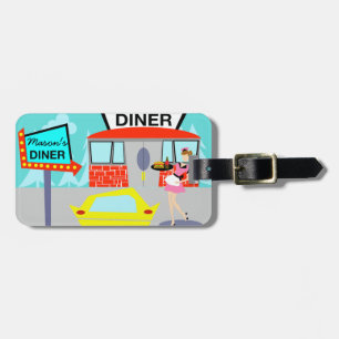 Customizable 1950's Diner Luggage Tag