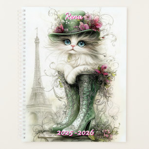 Customizable 20205-2026 Parisian Cat Planner