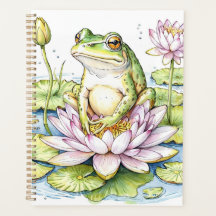 Customizable 2025 , Whimsical Frog, Frog and Lily