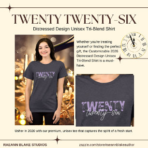 Customizable 2026 Distressed Design Unisex  Tri-Blend Shirt