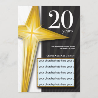 Customizable 20 Year Church Anniversary Invitation