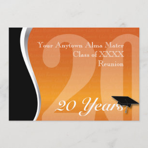 Customizable 20 Year Class Reunion Invitation