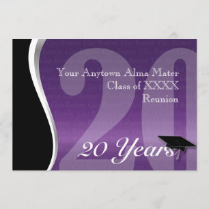 Customizable 20 Year Class Reunion Invitation