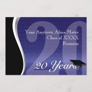 Customizable 20 Year Class Reunion Invitation