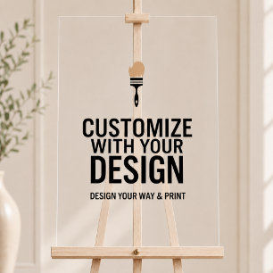 Customizable 20x30" Blank Event Acrylic Sign 