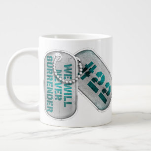 Customizable "22 DOG TAGS" Jumbo Coffee Mug