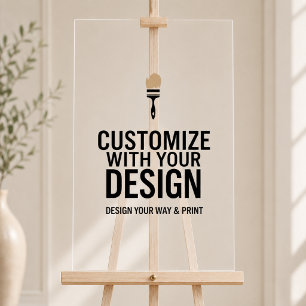 Customizable 24x36" Blank Event Acrylic Sign