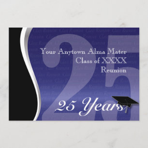 Customizable 25 Year Class Reunion Invitation
