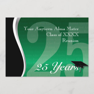Customizable 25 Year Class Reunion Invitation