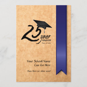 Customizable 25 Year Class Reunion Invitation