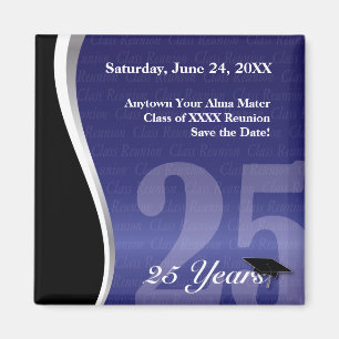 Customizable 25 Year Class Reunion Magnet
