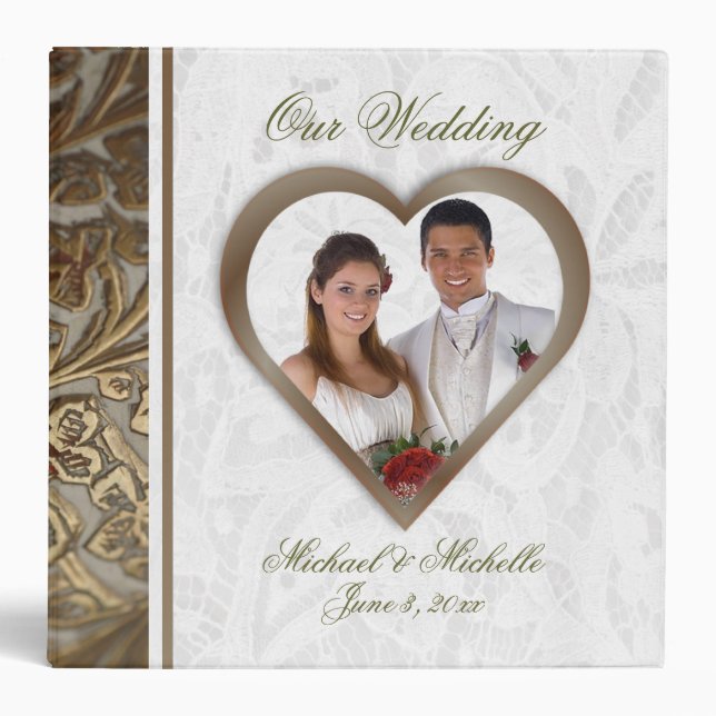 Customizable 2 Inch Photo Wedding Album Binder (Front)