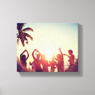 Customizable 2-sided Elegant Scrolls 2 Photo Canvas Print