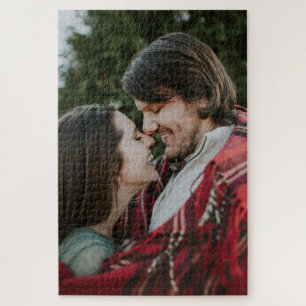 Customizable 2-sided Elegant Scrolls 2 Photo  Jigsaw Puzzle