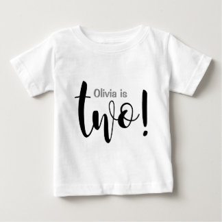 Customizable 2 Year Old Baby Girl T-shirt
