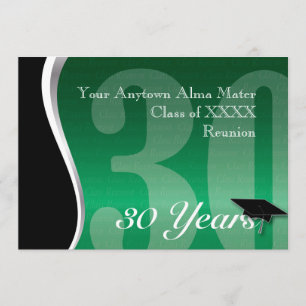 Customizable 30 Year Class Reunion Invitation