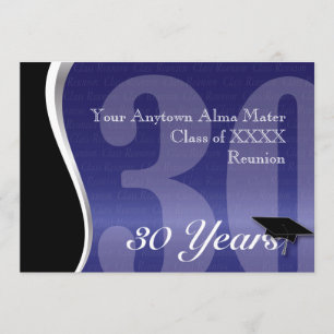 Customizable 30 Year Class Reunion Invitation