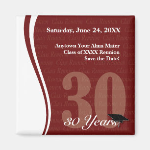 Customizable 30 Year Class Reunion Magnet