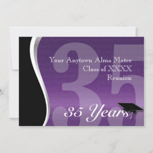 Customizable 35 Year Class Reunion Invitation