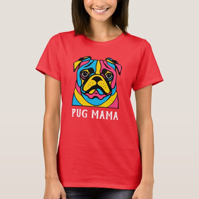 customizable 3 tone pug T-Shirt (Front)
