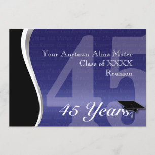 Customizable 45 Year Class Reunion Invitation