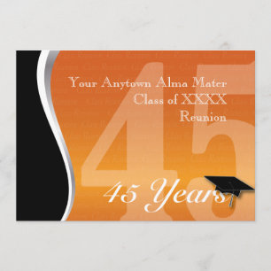 Customizable 45 Year Class Reunion Invitation