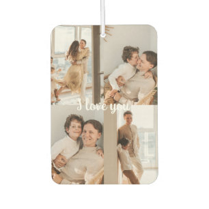 Customizable 4-Photo Collage I Love You Keepsake Air Freshener