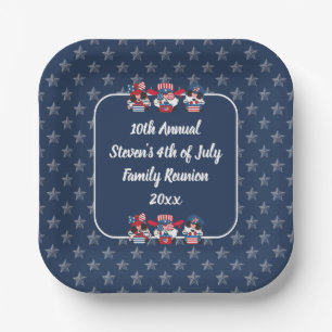 Customizable 4th of July Celebration Design Paper Plate