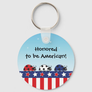 Customizable 4th of July Keychain