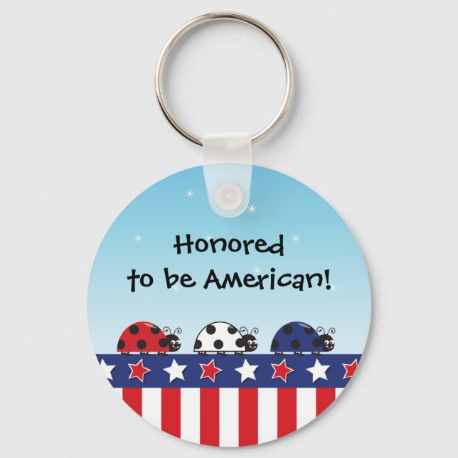 Customizable 4th of July Keychain (Front)