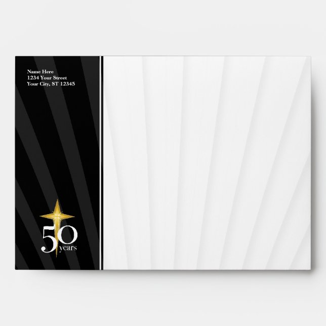 Customizable 50 Year Church Anniversary Envelope (Front)
