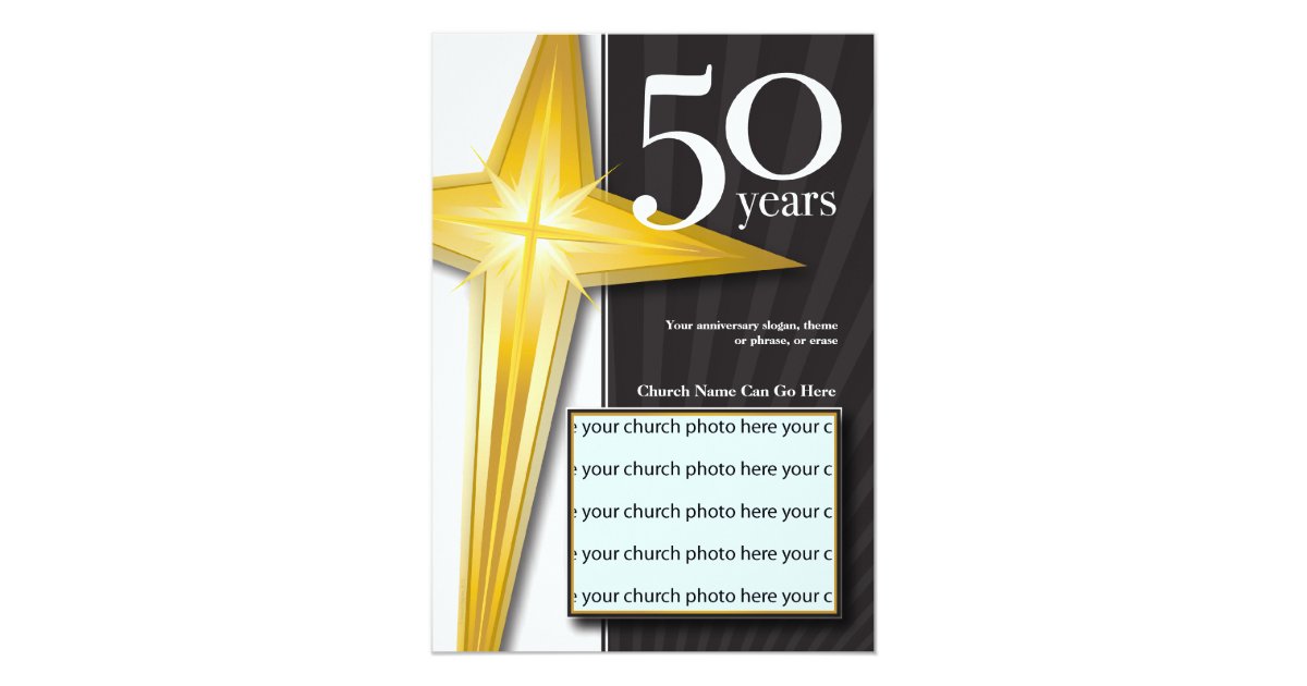 Customizable 50 Year Church Anniversary Invitation | Zazzle.ca