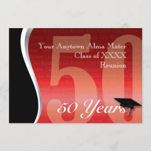 Customizable 50 Year Class Reunion Invitation