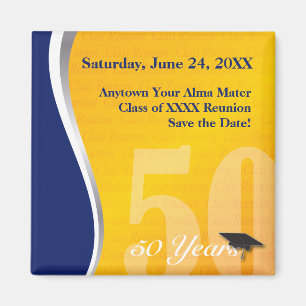 Customizable 50 Year Class Reunion Magnet