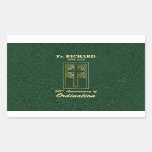 Customizable 50th Anniversary of Ordination Green Sticker