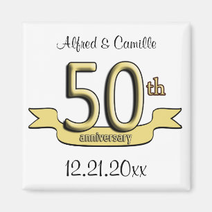 Customizable 50th Anniversary Party Favour Magnet