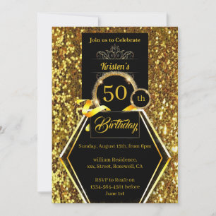 Customizable 50th birthday Invitation